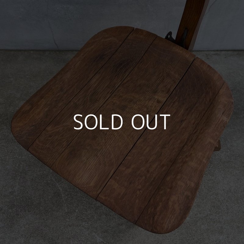 画像6: VINTAGE ANTIQUE FULTON OFFICE FURNITURE CO. ヴィンテージ アンティーク 椅子 アメリカ / インダストリアル ウッド 回転椅子 家具 木製 店舗 什器