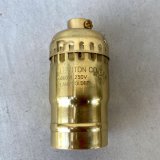 LEVITON LAMP SOCKET レビトン キーレス ソケット ランプ ブラス 真鍮 E26 / インダストリアル ライト リペアパーツ 照明 電気 アメリカ USA 