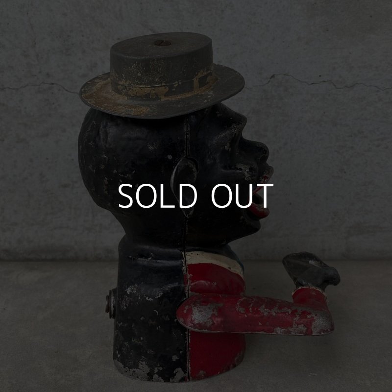 画像3: VINTAGE ANTIQUE STARKIE'S JOLLY BANK ヴィンテージ アンティーク ジョリーバンク メカニカルバンク 貯金箱 アメリカ / アルミ 帽子 コレクタブル