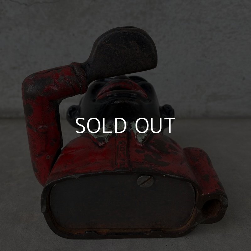 画像6: VINTAGE ANTIQUE LITTLE JOE ヴィンテージ アンティーク リトルジョー メカニカルバンク 貯金箱 アメリカ / 鋳物 キャストアイアン コレクタブル