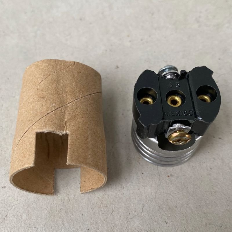 画像4: LEVITON LAMP SOCKET レビトン キーレス ソケット ランプ ブラス 真鍮 E26  / インダストリアル ネジ山付き ライト フィッター ホルダー ランプシェード リペアパーツ 照明 電気 短い アメリカ USA