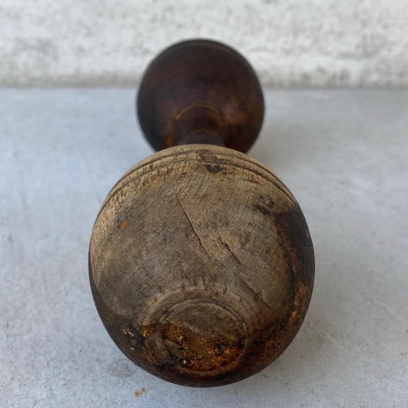 画像3: VINTAGE ANTIQUE WOODEN DUMBBELL ヴィンテージ アンティーク 木製 ダンベル アメリカ / オブジェ ディスプレイ コレクタブル USA