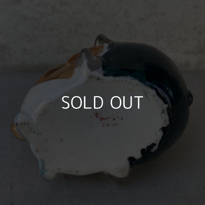 画像7: VINTAGE CERAMIC HOBO ASHTRAY ヴィンテージ セラミック アシュトレイ / JAPAN コレクタブル オブジェ 陶器 灰皿 輸出用 日本製 (7)