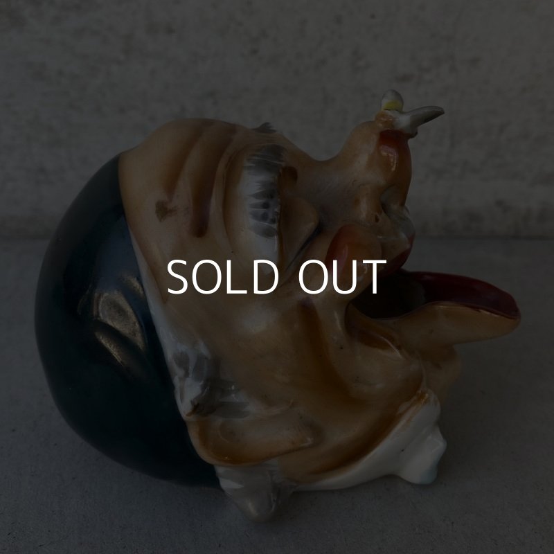 画像4: VINTAGE CERAMIC HOBO ASHTRAY ヴィンテージ セラミック アシュトレイ / JAPAN コレクタブル オブジェ 陶器 灰皿 輸出用 日本製 (7)