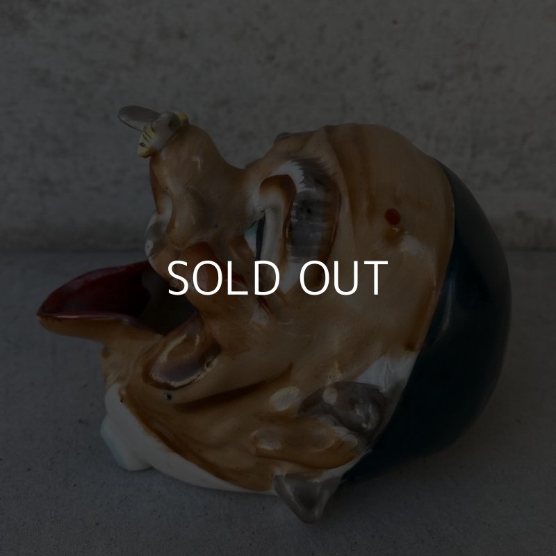 画像5: VINTAGE CERAMIC HOBO ASHTRAY ヴィンテージ セラミック アシュトレイ / JAPAN コレクタブル オブジェ 陶器 灰皿 輸出用 日本製 (7)