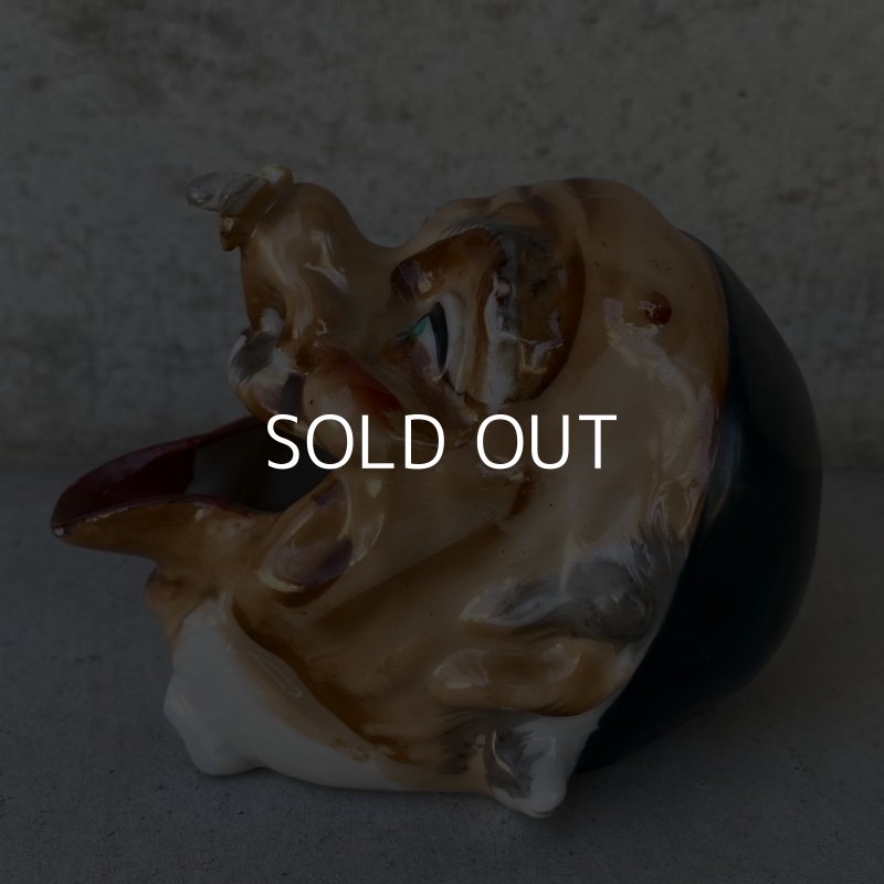 画像5: VINTAGE CERAMIC HOBO ASHTRAY ヴィンテージ セラミック アシュトレイ / JAPAN コレクタブル オブジェ 陶器 灰皿 輸出用 日本製