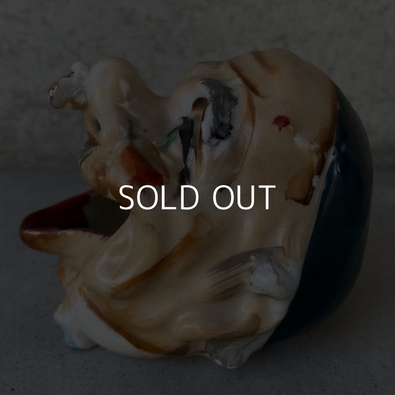 画像5: VINTAGE CERAMIC HOBO ASHTRAY ヴィンテージ セラミック アシュトレイ / JAPAN コレクタブル オブジェ 陶器 灰皿 輸出用 日本製 (1)