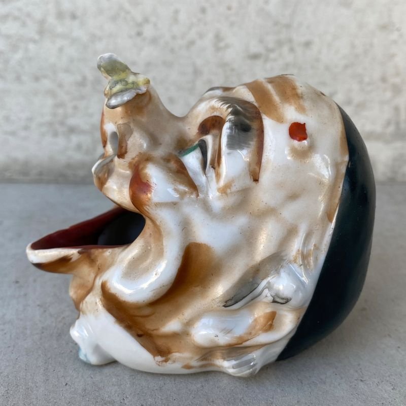 画像5: VINTAGE CERAMIC HOBO ASHTRAY ヴィンテージ セラミック アシュトレイ / JAPAN コレクタブル オブジェ 陶器 灰皿 輸出用 日本製 (5)
