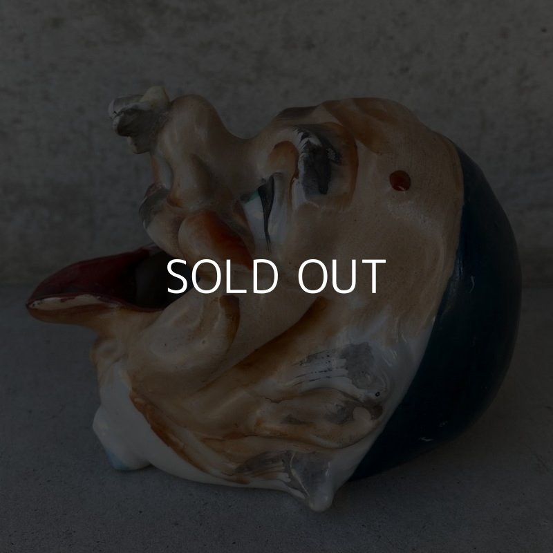 画像5: VINTAGE CERAMIC HOBO ASHTRAY ヴィンテージ セラミック アシュトレイ / JAPAN コレクタブル オブジェ 陶器 灰皿 輸出用 日本製 (4)
