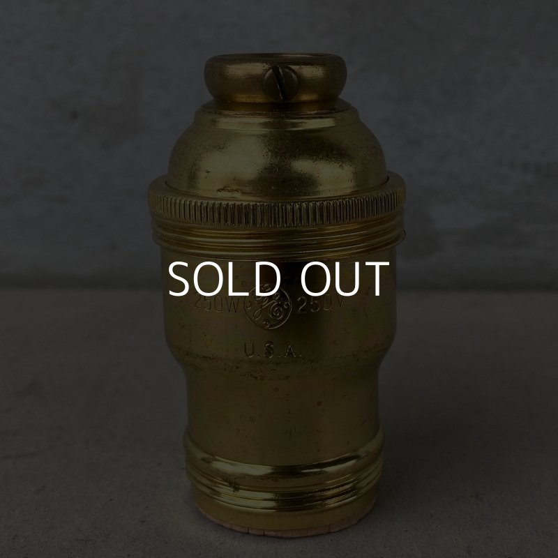 画像3: VINTAGE GENERAL ELECTRIC LAMP SOCKET ヴィンテージ ゼネラルエレクトリック ソケット ランプ ターンスイッチ ブラス  真鍮 E26 / インダストリアル ネジ山付き ライト リペアパーツ 照明 電気 アメリカ  USA