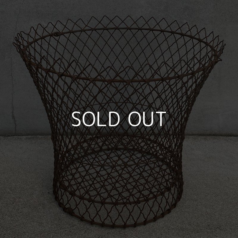 画像2: VINTAGE ANTIQUE WIRE BASKET ヴィンテージ アンティーク ワイヤーバスケット ゴミ箱 アメリカ / インダストリアル ダストボックス 収納 インテリア USA
