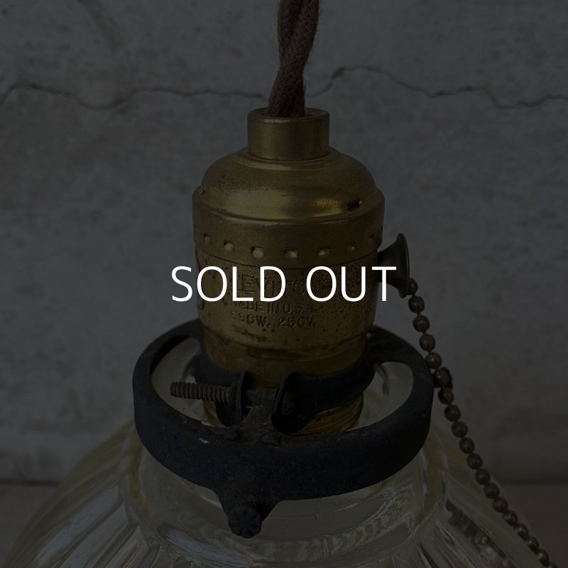 画像4: VINTAGE ANTIQUE ヴィンテージ アンティーク 吊り下げライト アメリカ / シーリングライト ペンダントライト ガラスシェード 天井照明