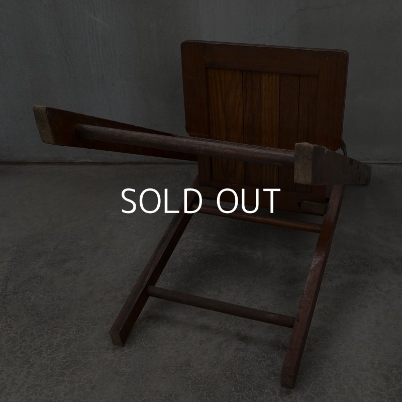 画像8: VINTAGE ANTIQUE FOLDING CHAIR WOOD KIDS ヴィンテージ アンティーク フォールディングチェア 折り畳み椅子 アメリカ / インダストリアル ウッド キッズ 子供用 木製 家具 店舗 什器 USA