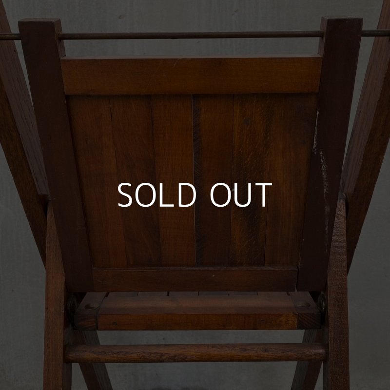 画像8: VINTAGE ANTIQUE FOLDING CHAIR WOOD KIDS ヴィンテージ アンティーク フォールディングチェア 折り畳み椅子 アメリカ / インダストリアル ウッド キッズ 子供用 木製 家具 店舗 什器 USA