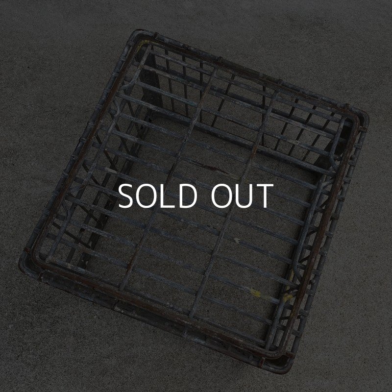 画像7: VINTAGE ANTIQUE ヴィンテージ アンティーク バスケット カゴ / アメリカ インダストリアル ガレージ キャンプ ワイヤー ミルク 運搬用 鉄 収納 什器 USA