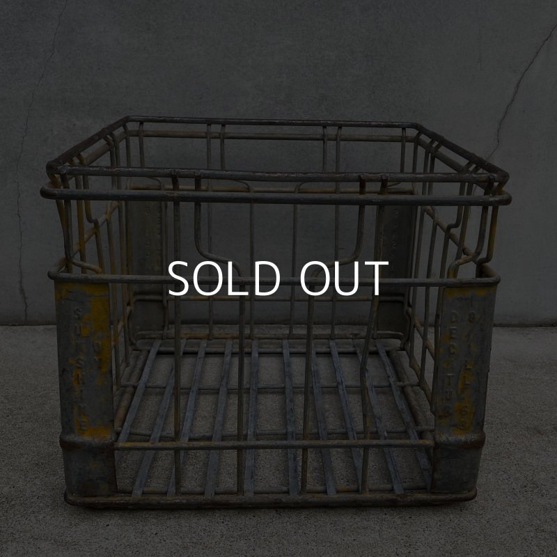 画像4: VINTAGE ANTIQUE ヴィンテージ アンティーク バスケット カゴ / アメリカ インダストリアル ガレージ キャンプ ワイヤー 運搬用 鉄 収納 什器 USA