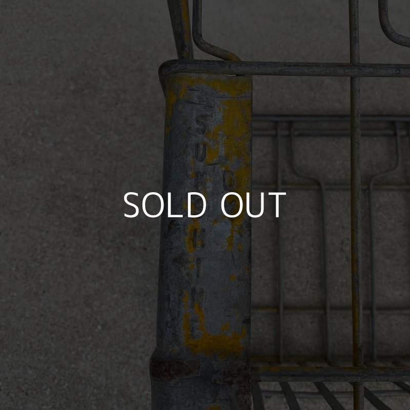 画像8: VINTAGE ANTIQUE ヴィンテージ アンティーク バスケット カゴ / アメリカ インダストリアル ガレージ キャンプ ワイヤー 運搬用 鉄 収納 什器 USA