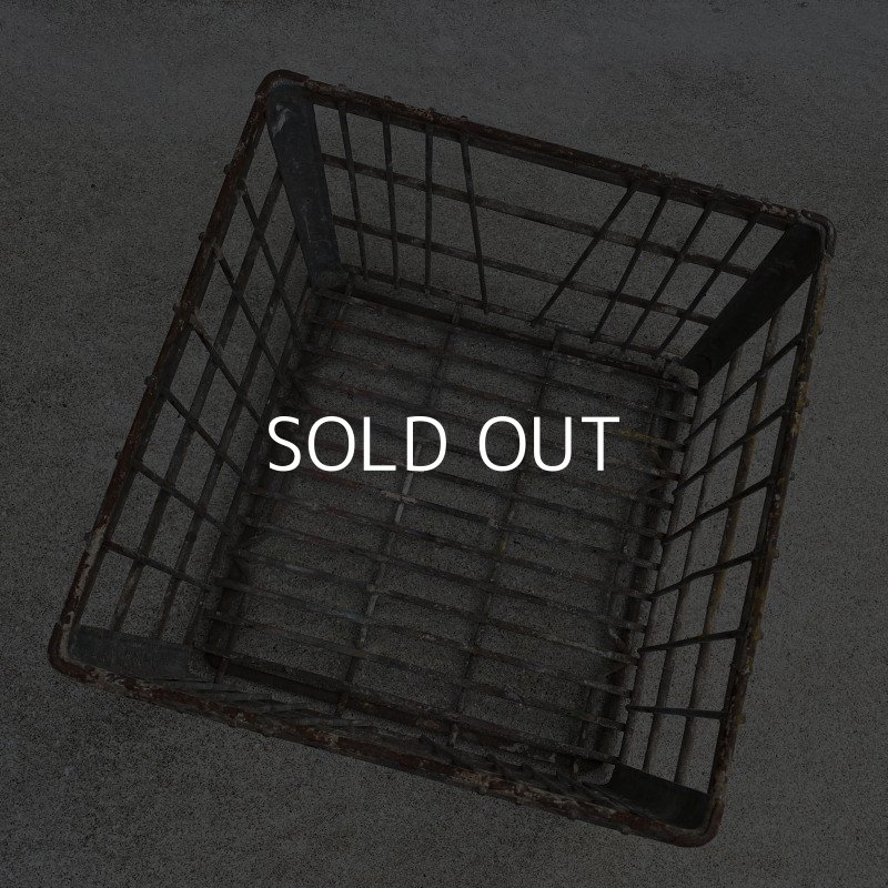 画像6: VINTAGE ANTIQUE ヴィンテージ アンティーク バスケット カゴ / アメリカ インダストリアル ガレージ キャンプ ワイヤー ミルク 運搬用 鉄 収納 什器 USA