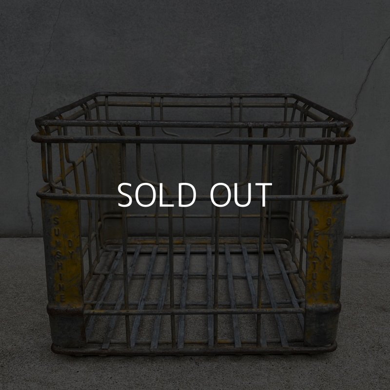 画像5: VINTAGE ANTIQUE ヴィンテージ アンティーク バスケット カゴ / アメリカ インダストリアル ガレージ キャンプ ワイヤー 運搬用 鉄 収納 什器 USA