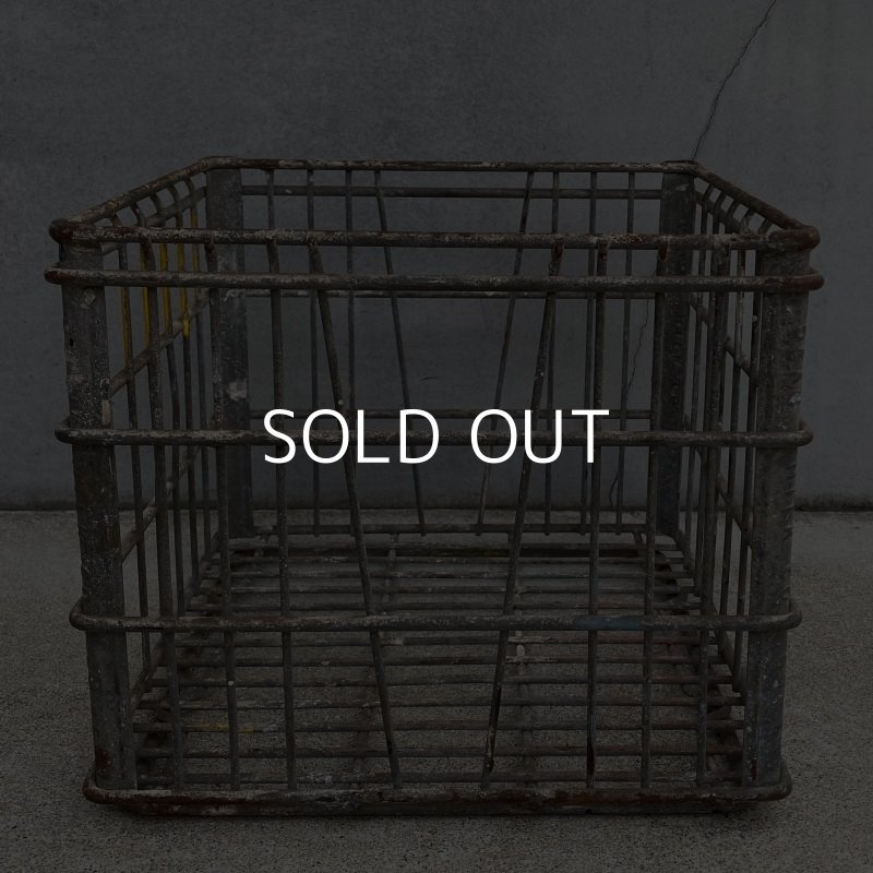 画像3: VINTAGE ANTIQUE ヴィンテージ アンティーク バスケット カゴ / アメリカ インダストリアル ガレージ キャンプ ワイヤー ミルク 運搬用 鉄 収納 什器 USA