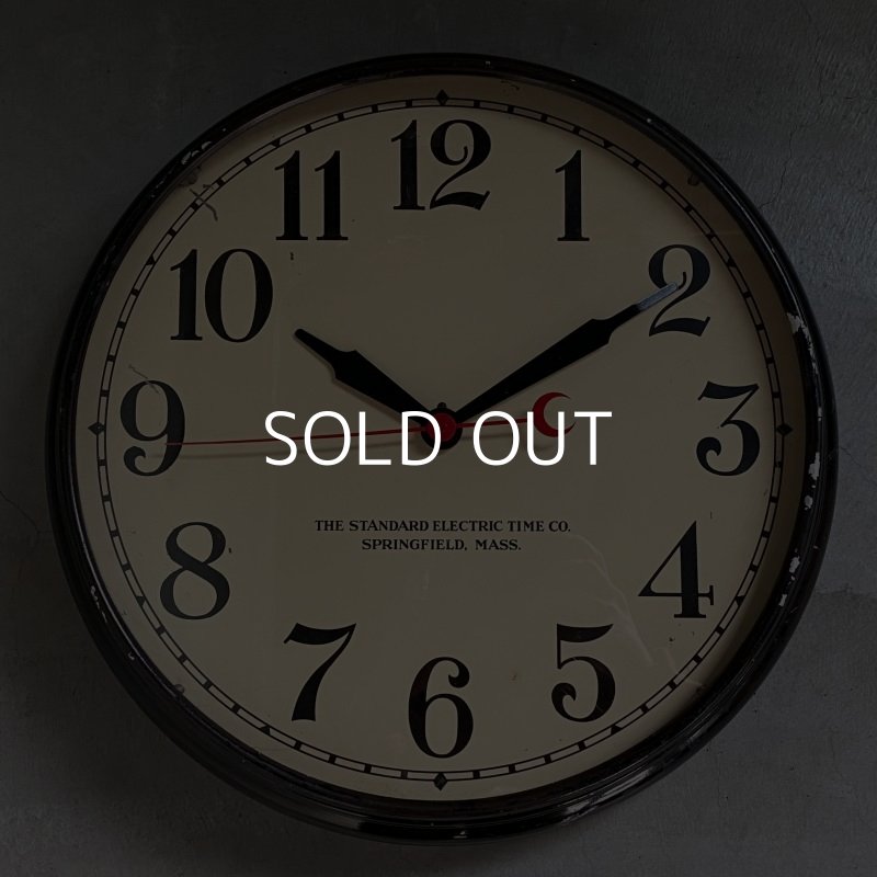 画像1: VINTAGE ANTIQUE THE STANDARD ELECTRIC TIME CO. WALL CLOCK ヴィンテージアンティーク ウォールクロック 掛け時計 アメリカ / インダストリアル スクールクロック 鉄 店舗什器 USA