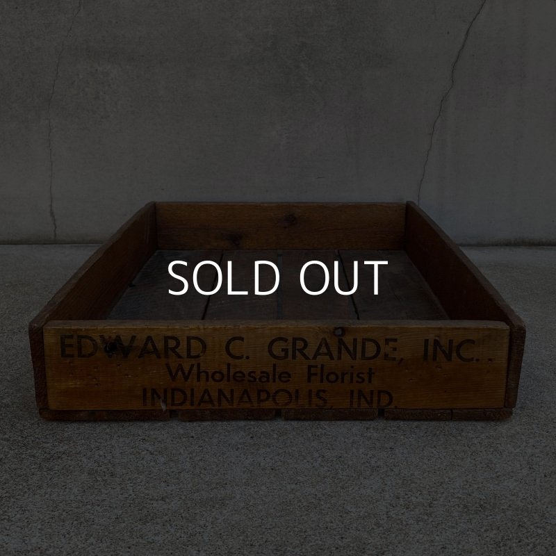 画像5: VINTAGE ANTIQUE WOODBOX WOODCASE EDWARD C GRANDE INC ヴィンテージ アンティーク ウッドボックス ウッドケース 木箱 アメリカ / ディスプレイ 花屋 収納 店舗什器 USA