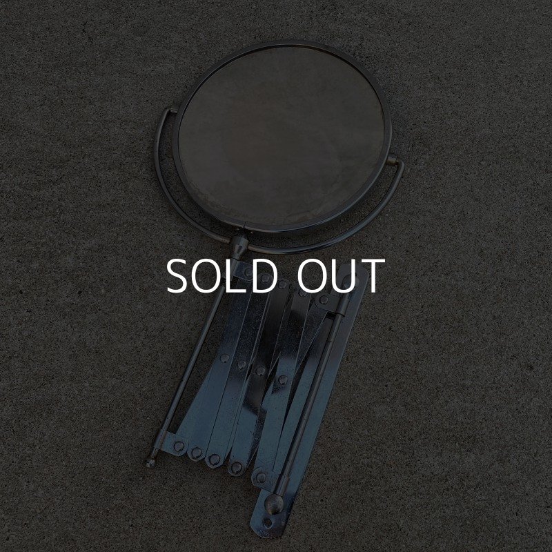 画像3: VINTAGE ANTIQUE SHAVING MIRROR SCISSOR ARM ヴィンテージ アンティーク シェービングミラー シザーアーム 鏡 壁付けミラー / 壁掛け ディスプレイ JAPAN