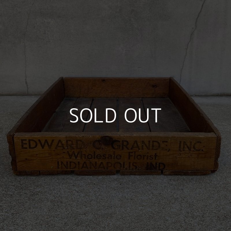 画像4: VINTAGE ANTIQUE WOODBOX WOODCASE EDWARD C GRANDE INC ヴィンテージ アンティーク ウッドボックス ウッドケース 木箱 アメリカ / ディスプレイ 花屋 収納 店舗什器 USA