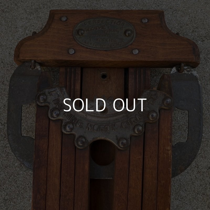 画像5: VINTAGE ANTIQUE DRYING RACK ヴィンテージ アンティーク ドライングラック 洗濯物干し アメリカ / インダストリアル ディスプレイ ウッド フォールディング 店舗什器 USA (1)