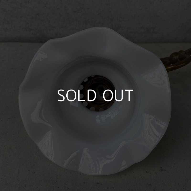 画像4: VINTAGE ANTIQUE LAMP LIGHT WALL LAMP ヴィンテージ アンティーク ライト ウォールランプ ブラケットランプ 照明 アメリカ / 壁付けランプ ミルクガラスシェード 店舗什器 USA (1)