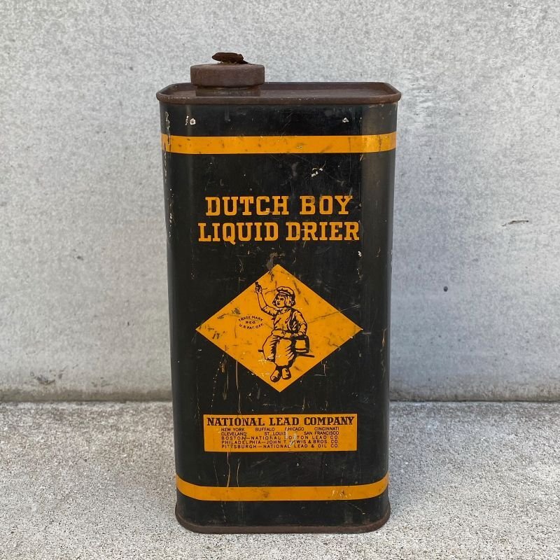 画像2: VINTAGE ANTIQUE DUTCH BOY ヴィンテージ アンティーク ダッチボーイ TIN缶 アメリカ / インダストリアル コレクタブル ガレージ オブジェ ディスプレイ USA (3)