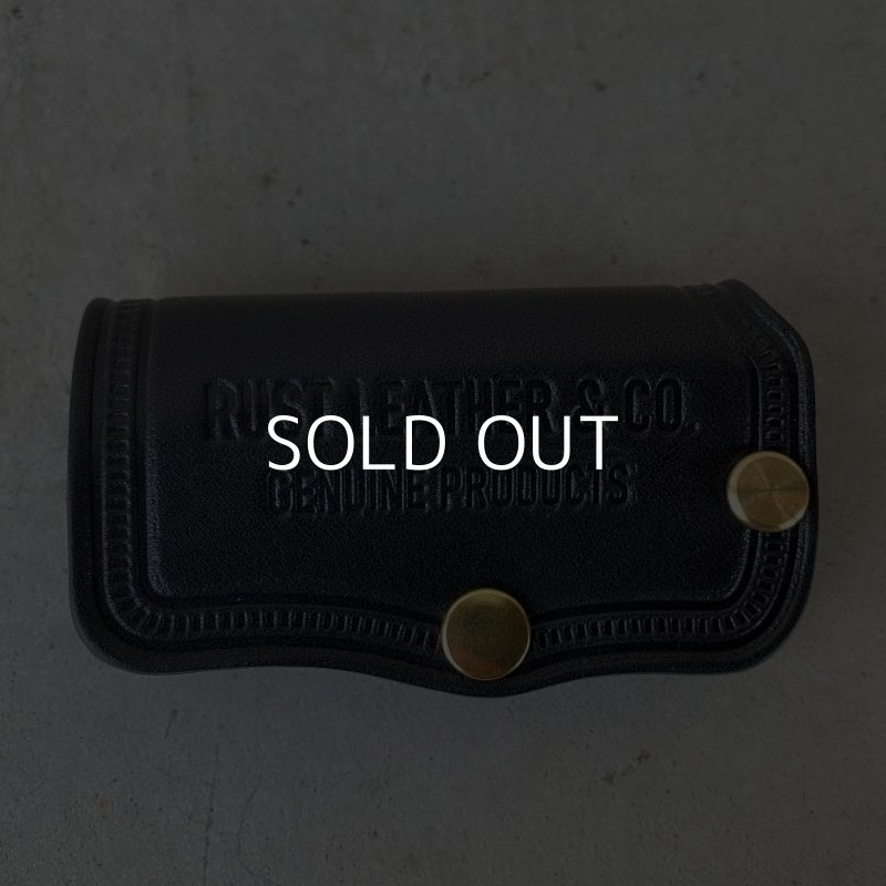画像5: RUST LEATHER ORIGINAL KEYCASE ラストレザー オリジナル キーケース サドルレザー レザー 革 革小物 ブラック 黒色 