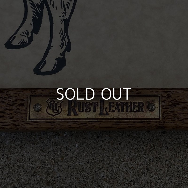 画像4: RUST LEATHER ラストレザー オリジナル フレーム 額装 壁掛け ディスプレイ インテリア 木製 牛