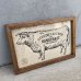 画像1: RUST LEATHER ラストレザー オリジナル フレーム 額装 壁掛け ディスプレイ インテリア 木製 牛 (1)