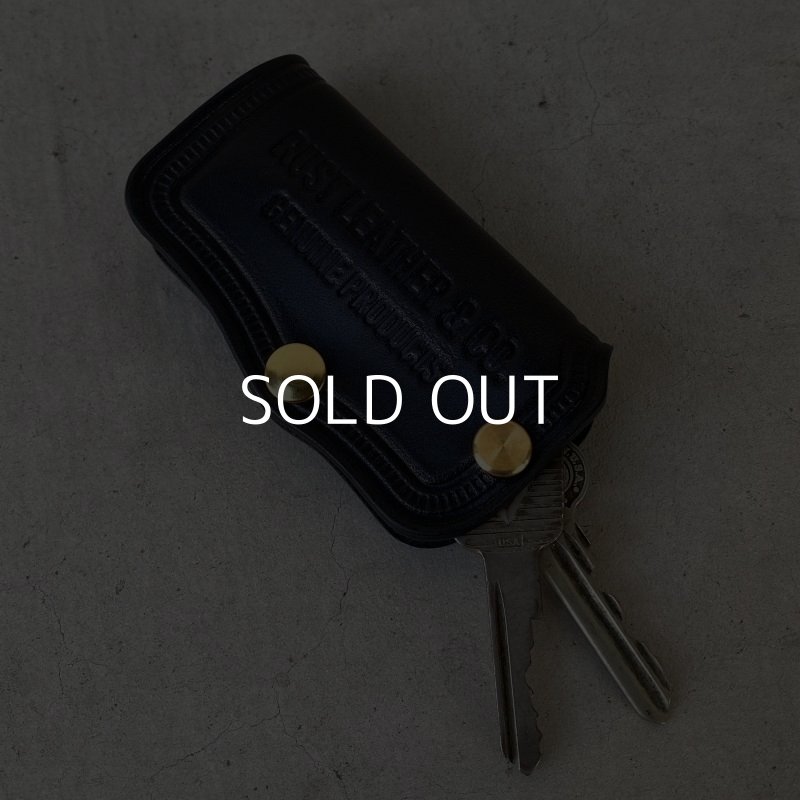 画像7: RUST LEATHER ORIGINAL KEYCASE ラストレザー オリジナル キーケース サドルレザー レザー 革 革小物 ブラック 黒色 