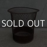 VINTAGE ANTIQUE WIRE BASKET ヴィンテージ アンティーク ワイヤーバスケット ゴミ箱 アメリカ / インダストリアル ダストボックス 収納 インテリア USA (2)