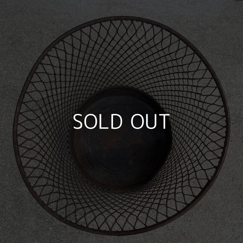 画像3: VINTAGE ANTIQUE WIRE BASKET ヴィンテージ アンティーク ワイヤーバスケット ゴミ箱 アメリカ / インダストリアル ダストボックス 収納 インテリア USA (2)