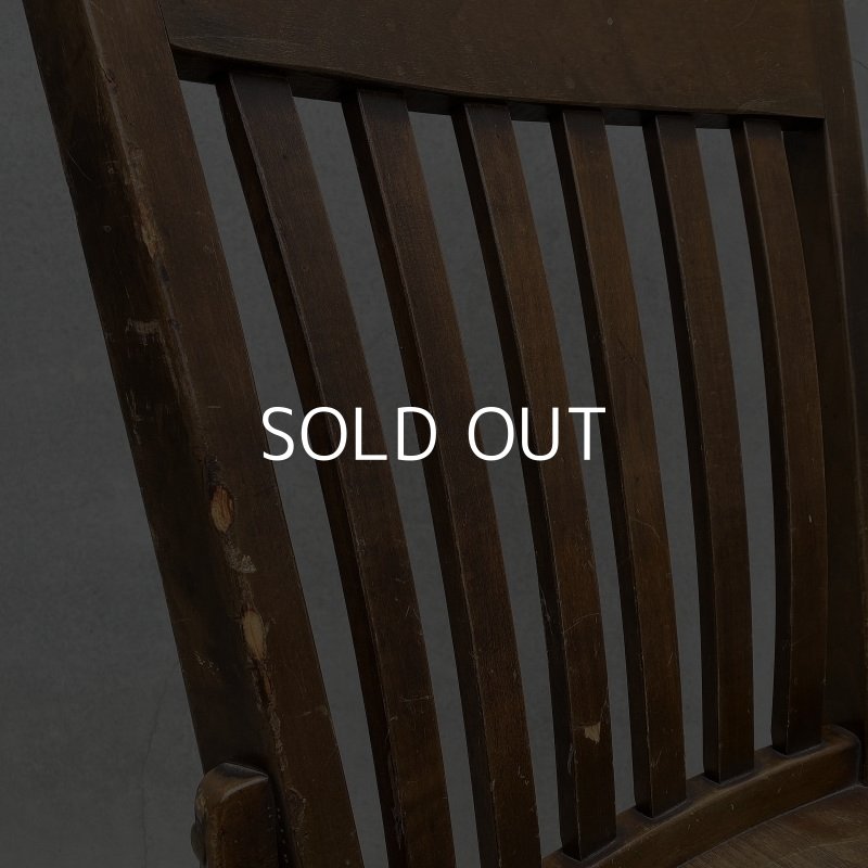 画像8: VINTAGE ANTIQUE ヴィンテージ アンティーク 椅子 アメリカ / チェア インダストリアル ウッド 回転椅子 家具 木製 店舗 什器 USA (2)