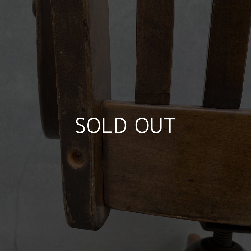 画像9: VINTAGE ANTIQUE ヴィンテージ アンティーク 椅子 アメリカ / チェア インダストリアル ウッド 回転椅子 家具 木製 店舗 什器 USA (2)