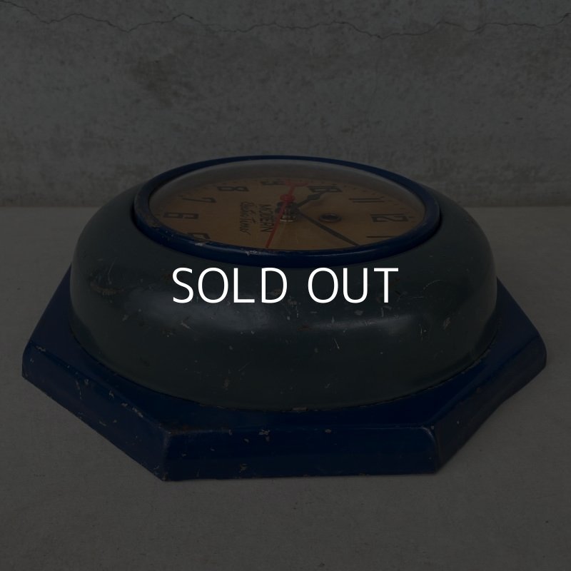 画像6: VINTAGE ANTIQUE MODERN ELECTRIC TIMES WALL CLOCK ヴィンテージ アンティーク ウォールクロック / アメリカ 壁掛け時計 インダストリアル  八角形 USA