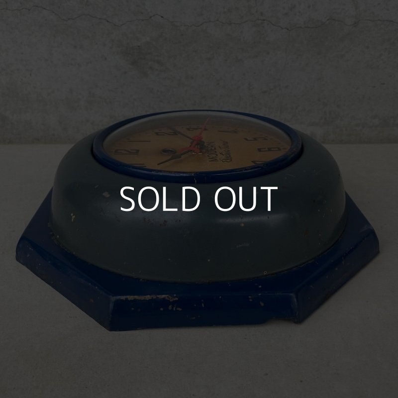 画像5: VINTAGE ANTIQUE MODERN ELECTRIC TIMES WALL CLOCK ヴィンテージ アンティーク ウォールクロック / アメリカ 壁掛け時計 インダストリアル  八角形 USA