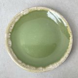 VINTAGE ANTIQUE HULL  TABLEWARE ヴィンテージ アンティーク ハル ポタリー アボカド グリーン プレート 皿 陶器 / アメリカ  トレー 食器 緑色 USA (3)