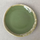 VINTAGE ANTIQUE HULL ヴィンテージ アンティーク ハル ポタリー アボカド グリーン プレート 皿 陶器 / アメリカ  トレー 食器 緑色 USA (5)