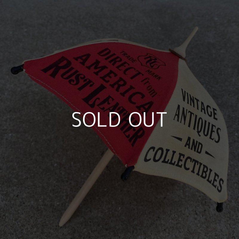 画像3: RUST LEATHER ORIGINAL UMBRELLA ラストレザー オリジナル ミニチュアアンブレラ 傘 コレクタブル アドバタイジングアンブレラ オブジェ 置物 赤色