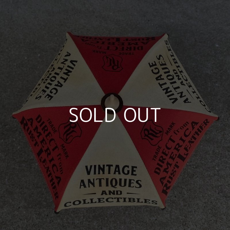 画像6: RUST LEATHER ORIGINAL UMBRELLA ラストレザー オリジナル ミニチュアアンブレラ 傘 コレクタブル アドバタイジングアンブレラ オブジェ 置物 赤色