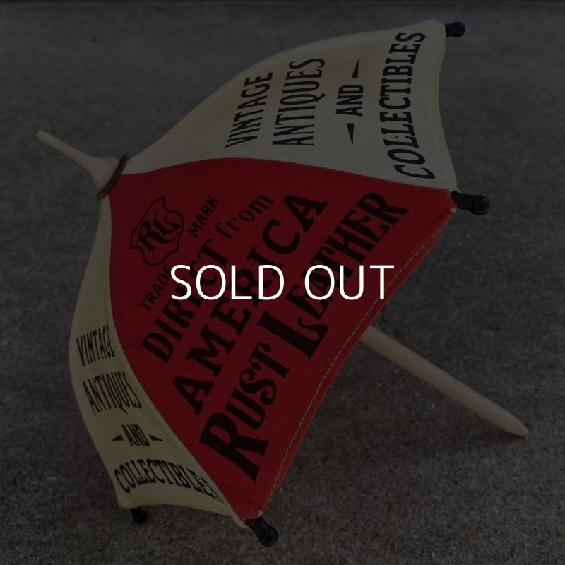 画像5: RUST LEATHER ORIGINAL UMBRELLA ラストレザー オリジナル ミニチュアアンブレラ 傘 コレクタブル アドバタイジングアンブレラ オブジェ 置物 赤色