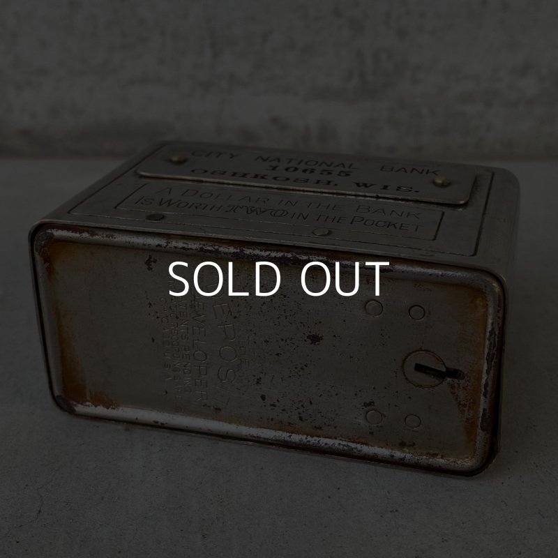 画像7: VINTAGE ANTIQUE CITY NATIONAL BANK COIN BANK ヴィンテージ アンティーク コインバンク 貯金箱 アメリカ / コレクタブル オブジェ インテリア ノベルティ 銀行 USA