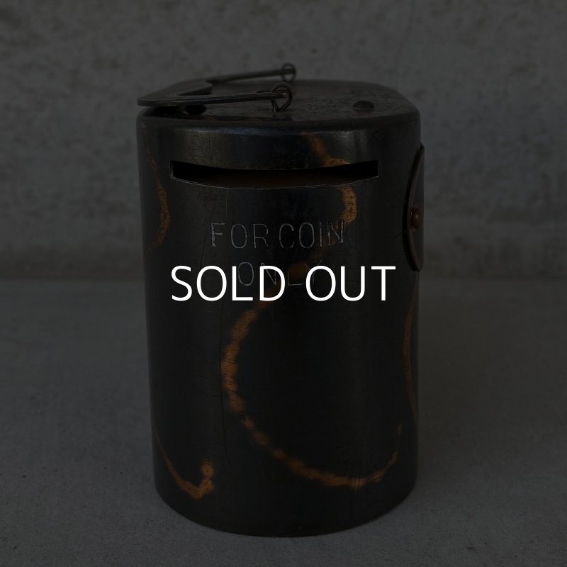 画像4: VINTAGE ANTIQUE  BURNS CO.NY COINBANK JAPANNED ヴィンテージ アンティーク コインバンク ジャパンド ジャパンカラー アメリカ / コレクタブル 貯金箱 オブジェ USA