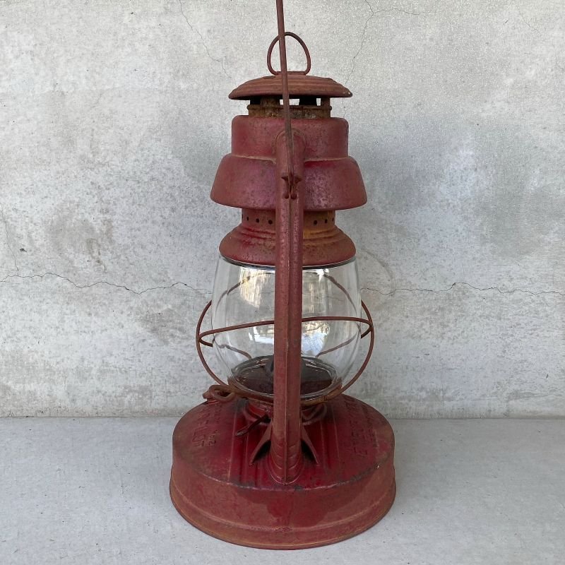 画像4: VINTAGE ANTIQUE EMBURY MFG CO. LANTERN ヴィンテージ アンティーク ランタン オイルランプ アメリカ / ハリケーンランタン 赤色 キャンプ アウトドア USA (4)