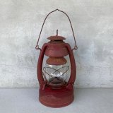 VINTAGE ANTIQUE EMBURY MFG CO. LANTERN ヴィンテージ アンティーク ランタン オイルランプ アメリカ / ハリケーンランタン 赤色 キャンプ アウトドア USA (4)